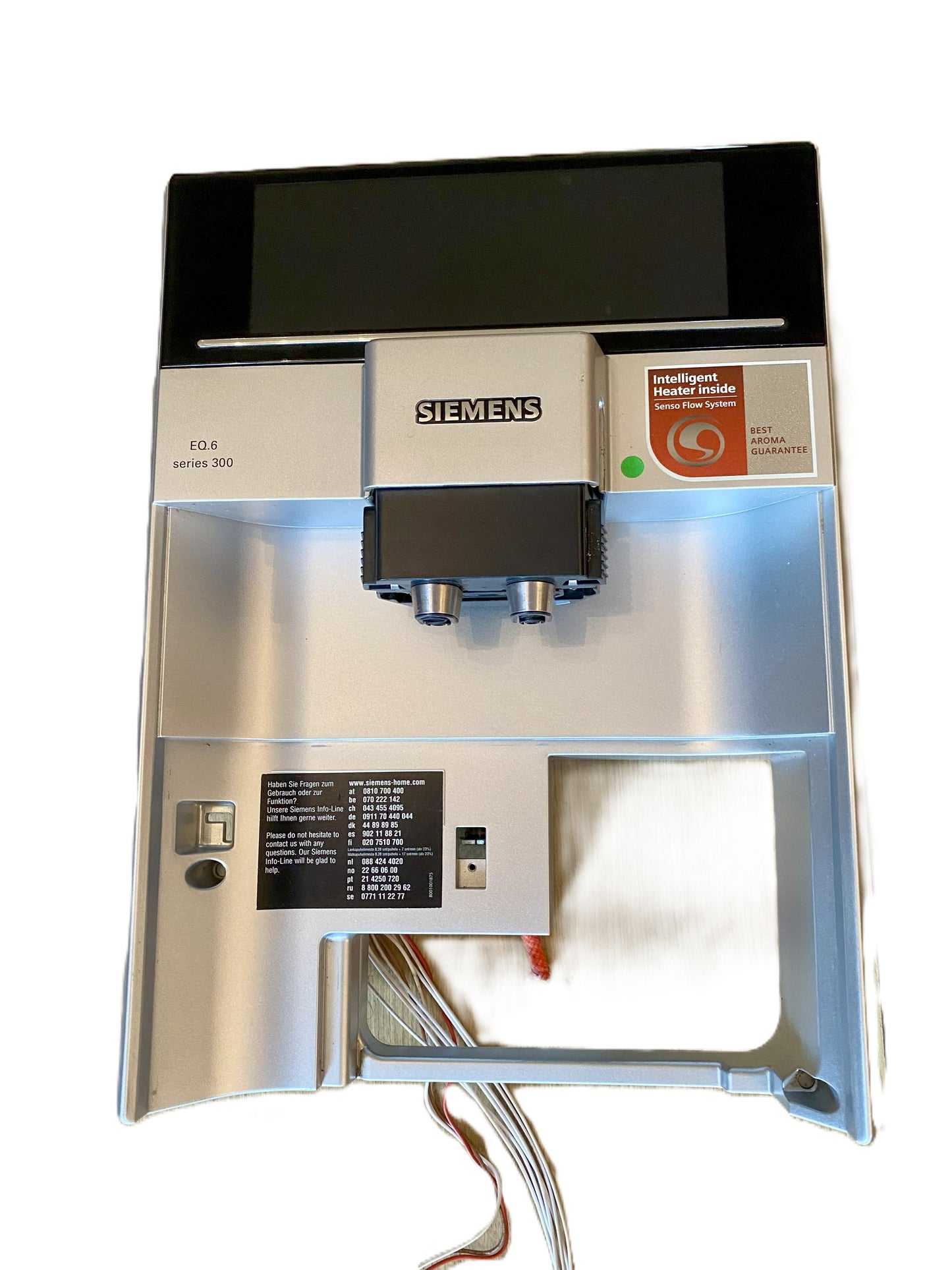 Siemens EQ.6 Series 300 Vorderteil Display mit Kaffeeauslauf + Stecker Kaffeevollautomat - Car Kaffeeautomaten, Ersatzteile