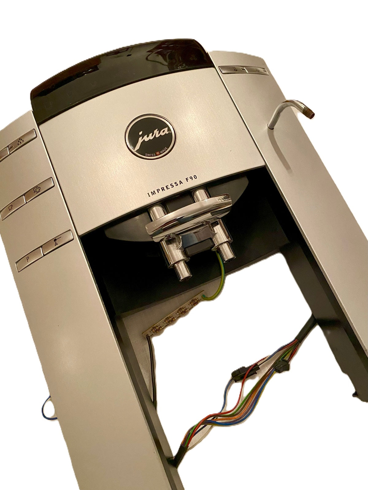 Jura F90 Vorderteil mit Display, Auslauf, Tasten, Stecker & Kabel – baufertig, Kaffeevollautomat - Car Kaffeeautomaten, Ersatzteile