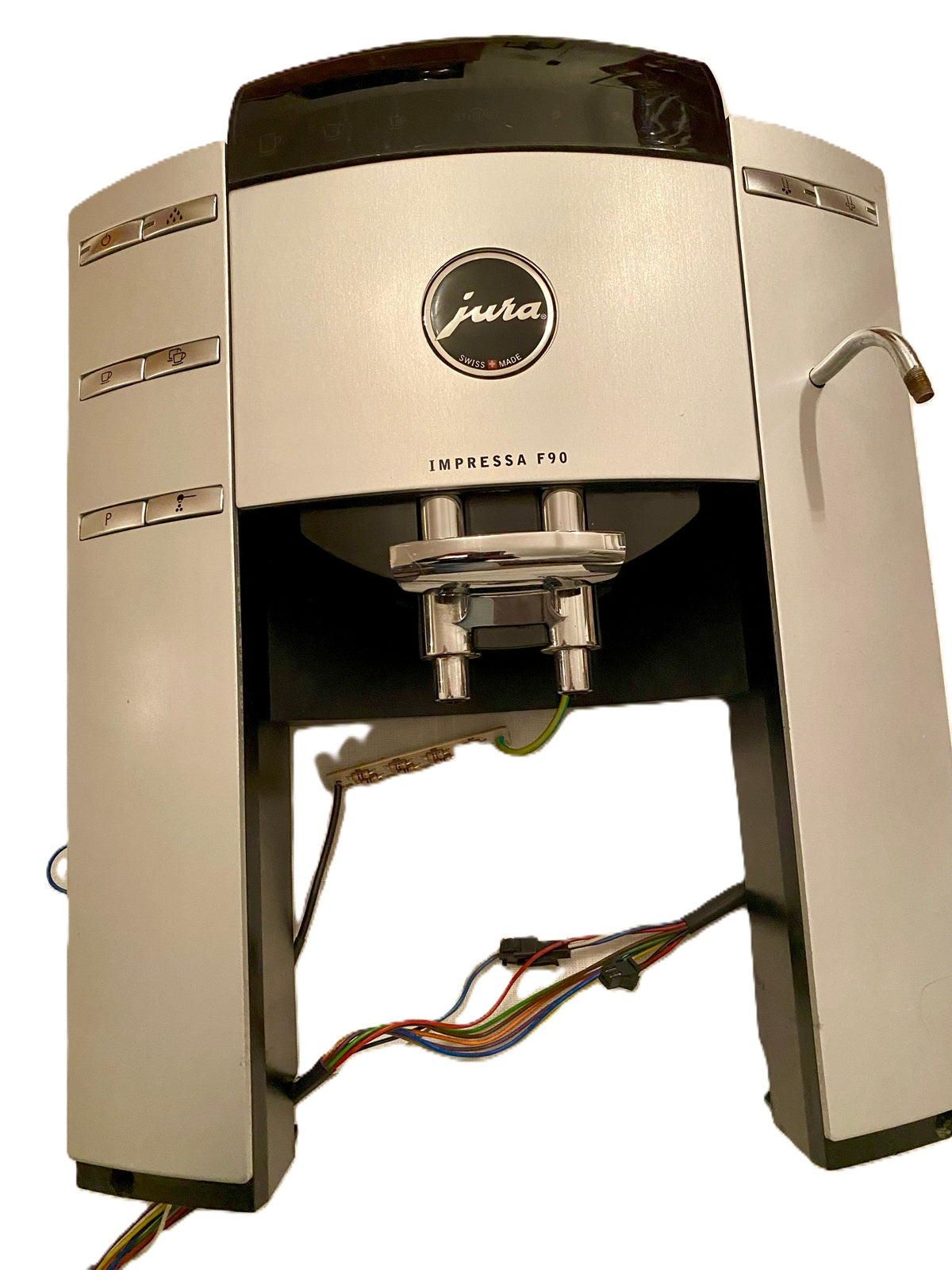 Jura F90 Vorderteil mit Display, Auslauf, Tasten, Stecker & Kabel – baufertig, Kaffeevollautomat - Car Kaffeeautomaten, Ersatzteile