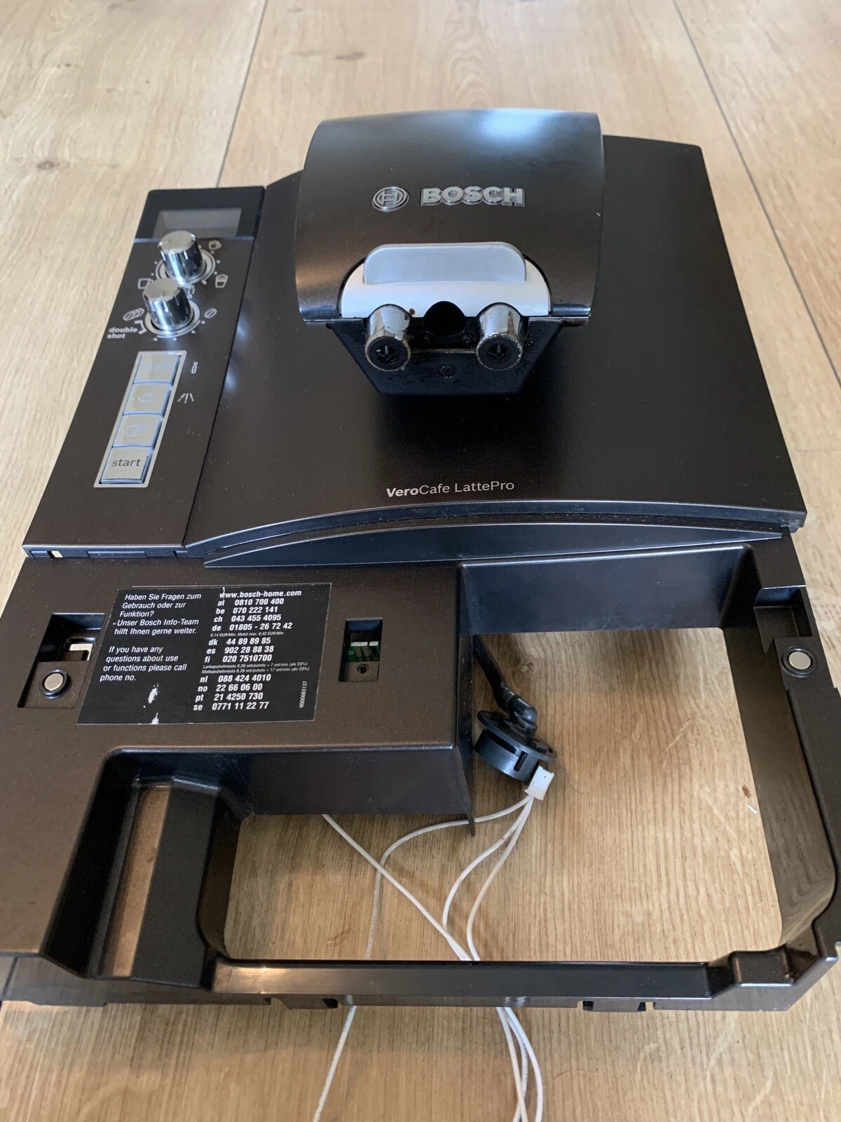 Bosch VeroCafe LattePro Bedienelement Display Vorderteil baufertig Kaffeevollautomat