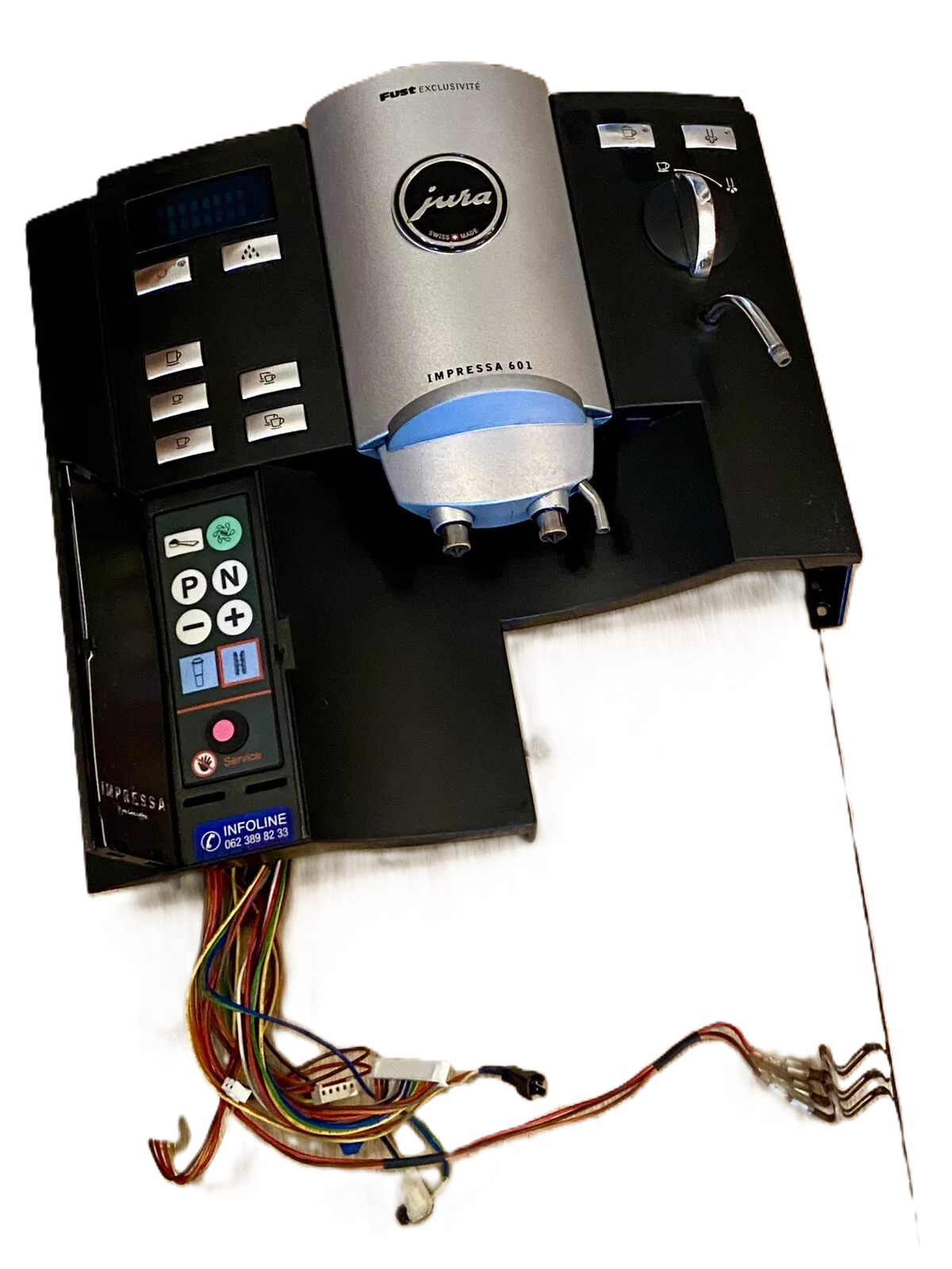 Jura 601 Display Bedinpanel Vorderteil mit Auslauf tasten Stecker Komplett Kaffeevollautomat