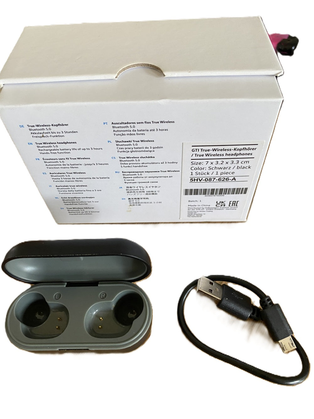 VW Wireless Bluetooth  GTI Kollektion Lade Box USB Kabel