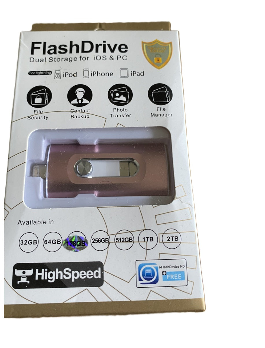 2-in-1 USB Speicherstick für iPhone, iPad & PC – 128GB