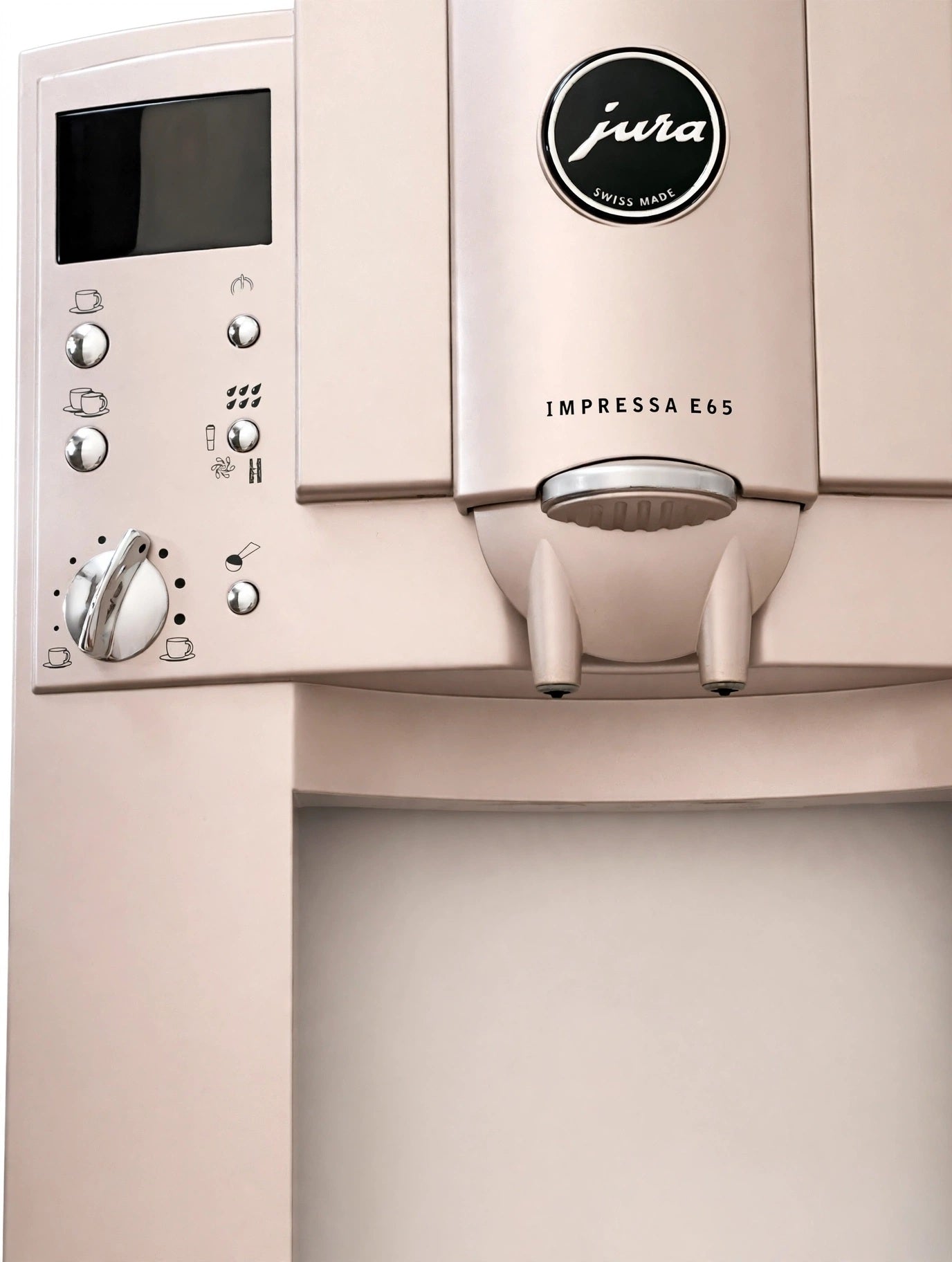 Frontblende Jura E65 Champagner Display Auslauf Kabel Komple
