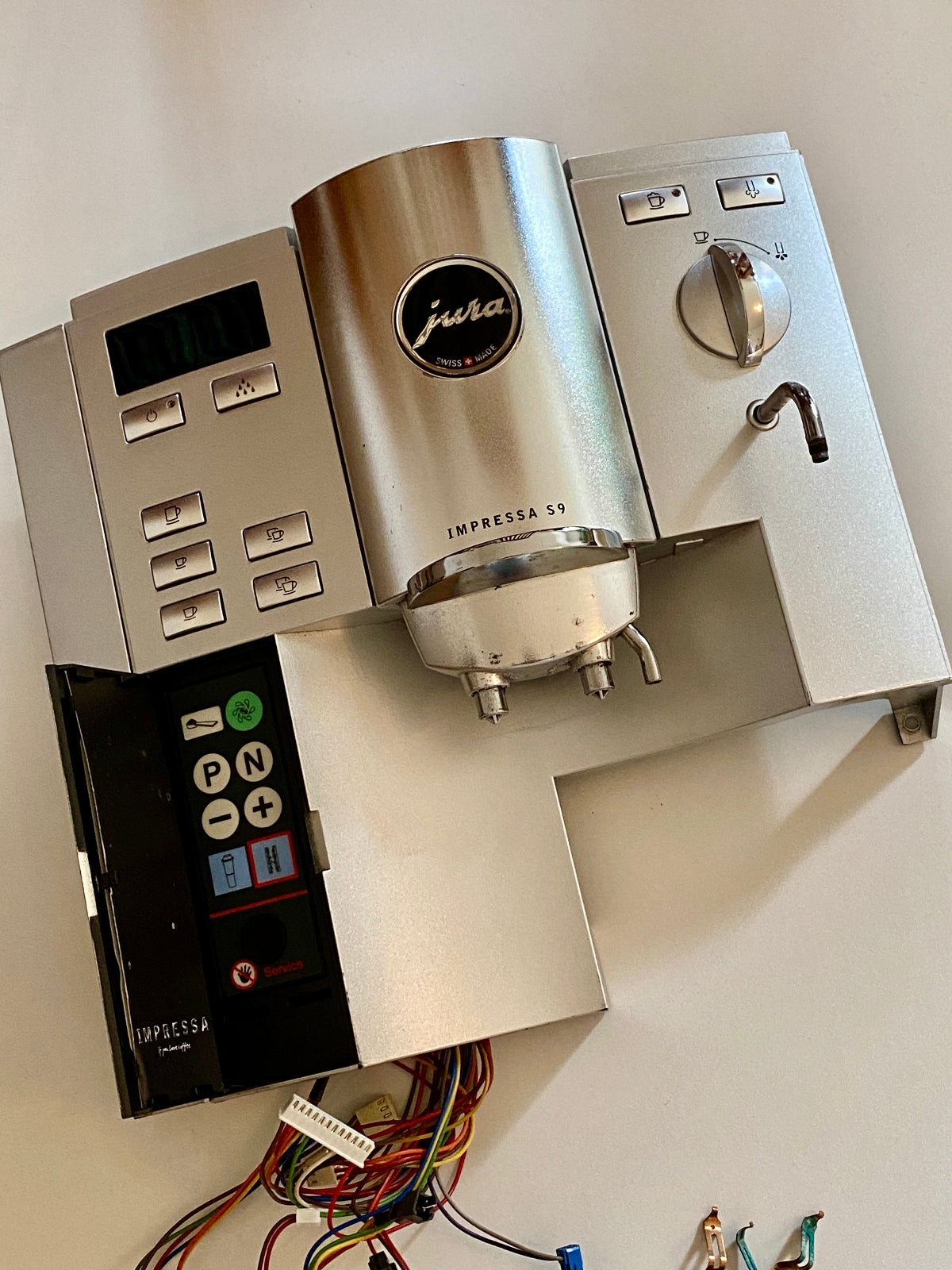 Jura S9 Display Vorderteil mit Auslauf