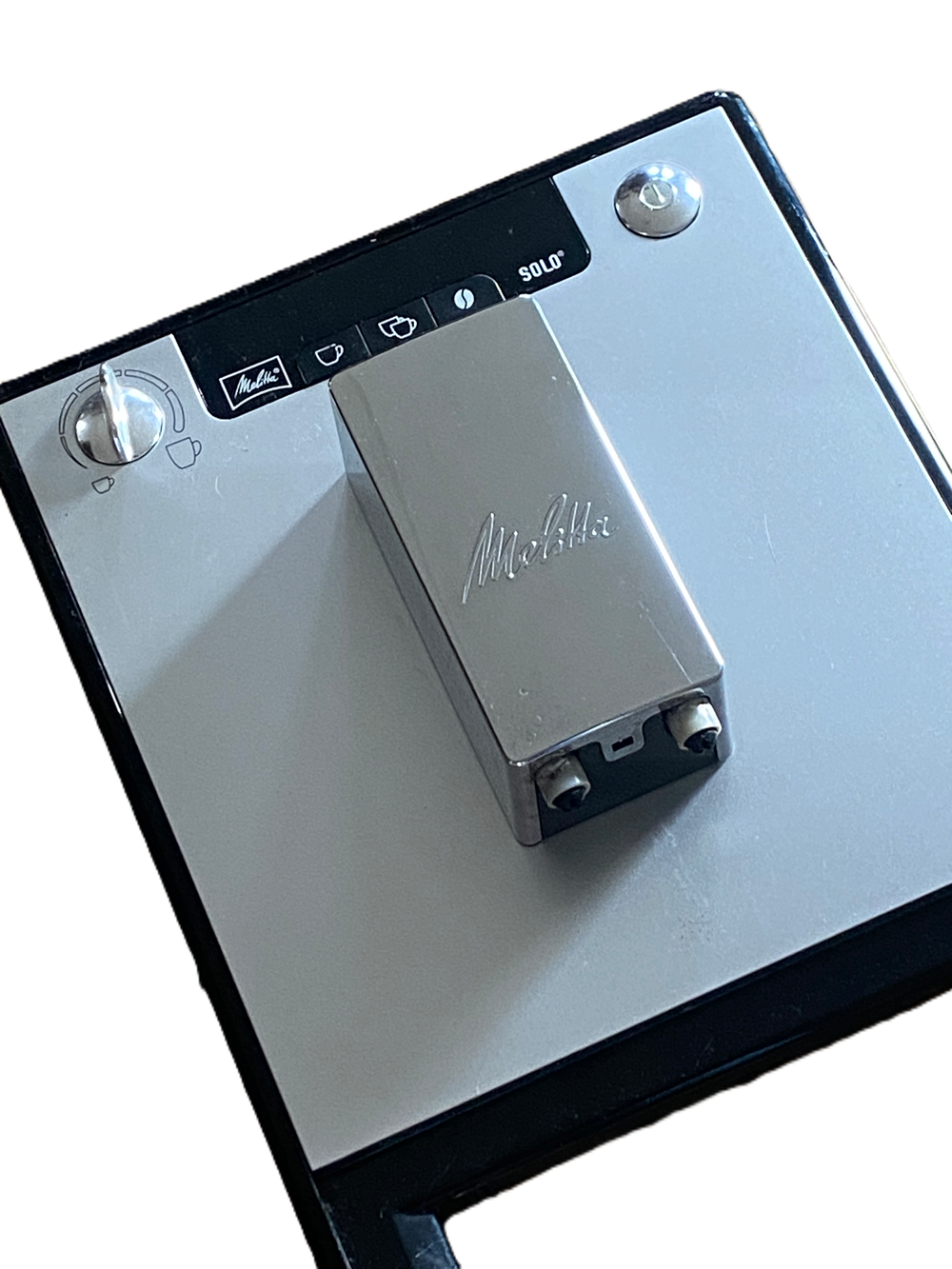 Melitta Solo Vorderteil Frontpanel mit Auslauf mit tasten Display 