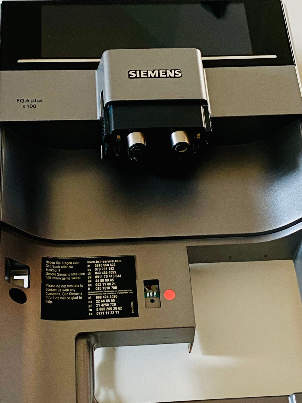 Siemens EQ6 Plus S100 Display