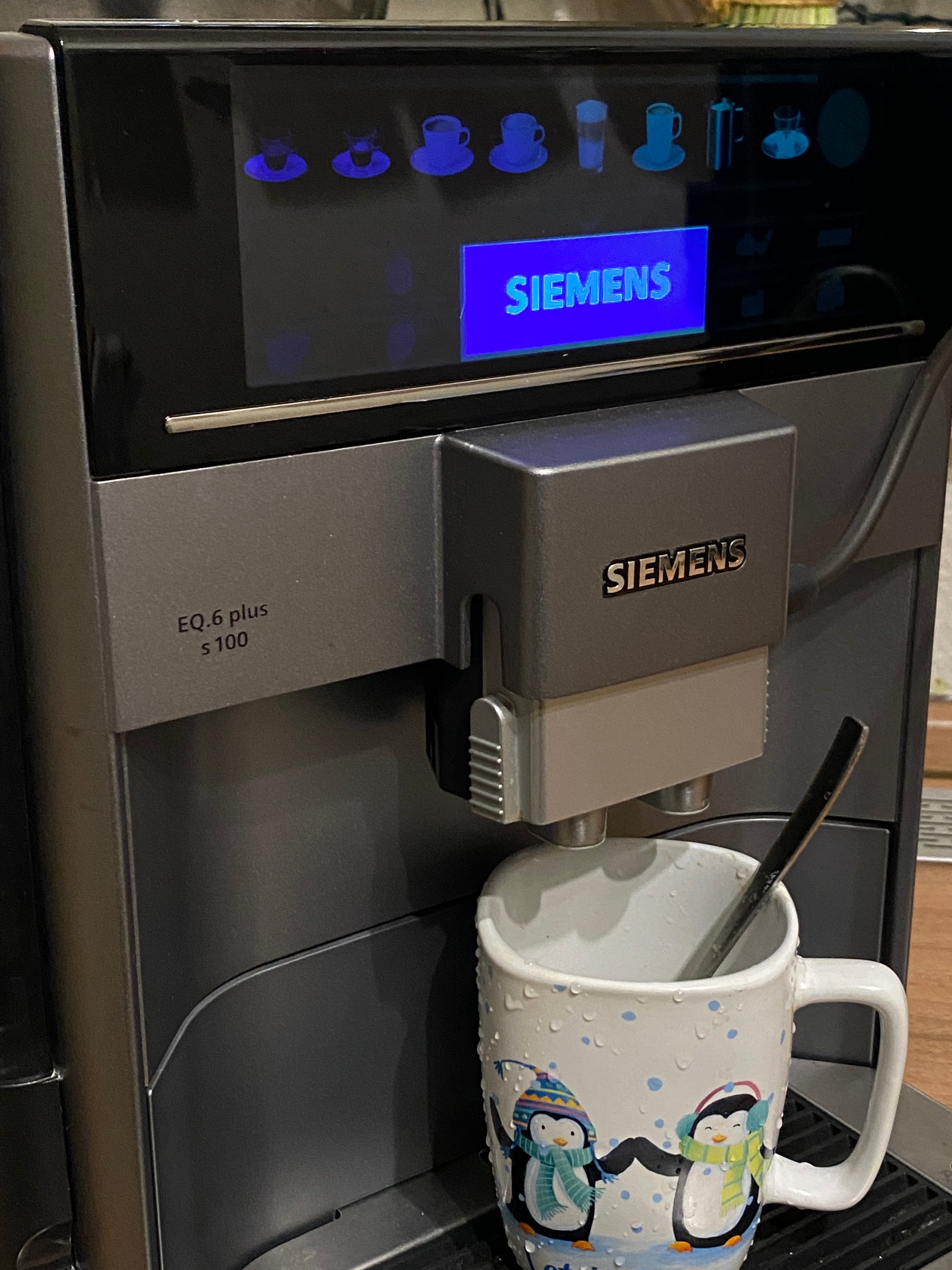 Siemens EQ.6 Plus s100 Frontblende Displayblende Komplett Silber