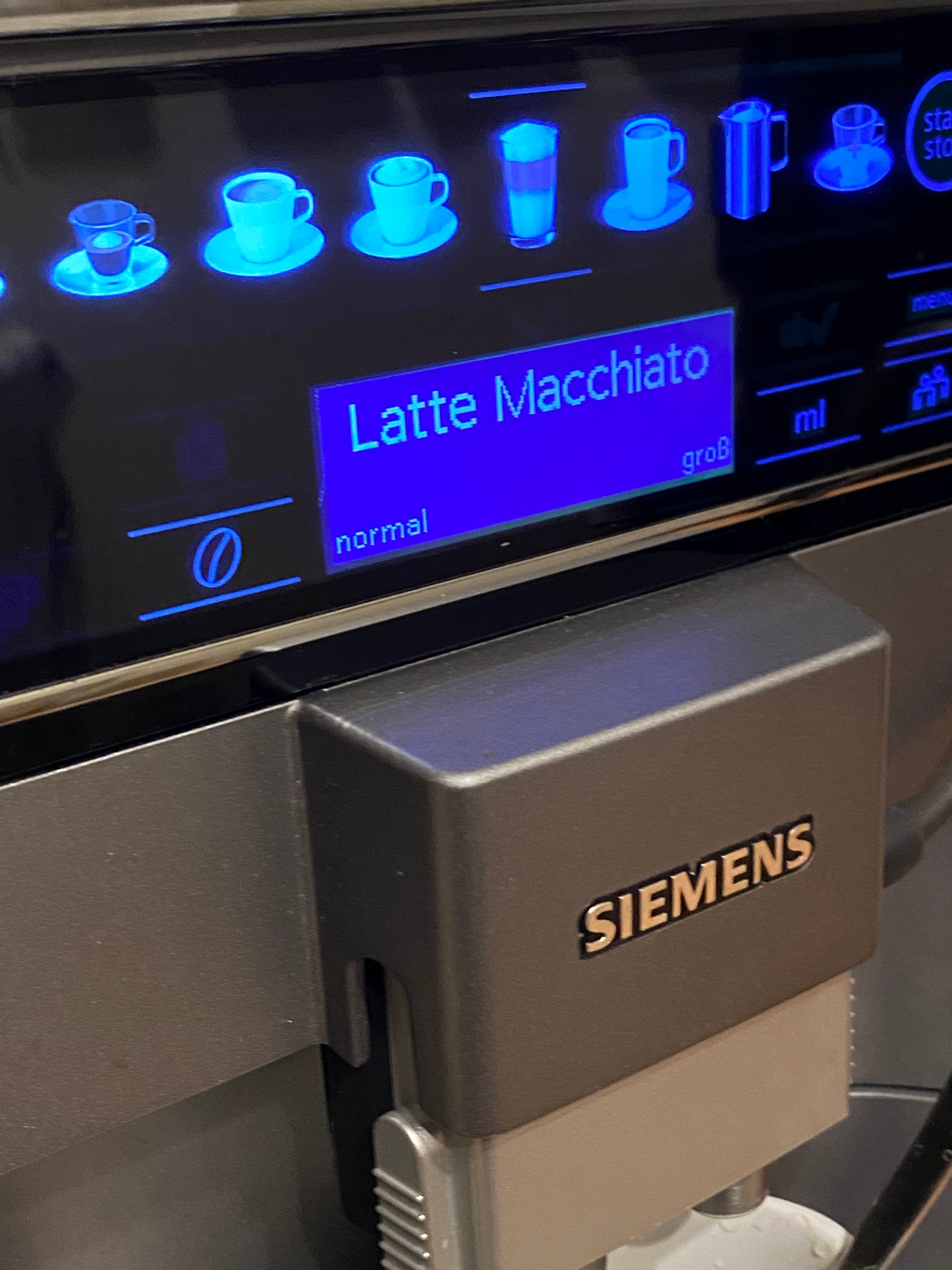 Siemens EQ.6 Plus s100 Frontblende Displayblende Komplett Silber