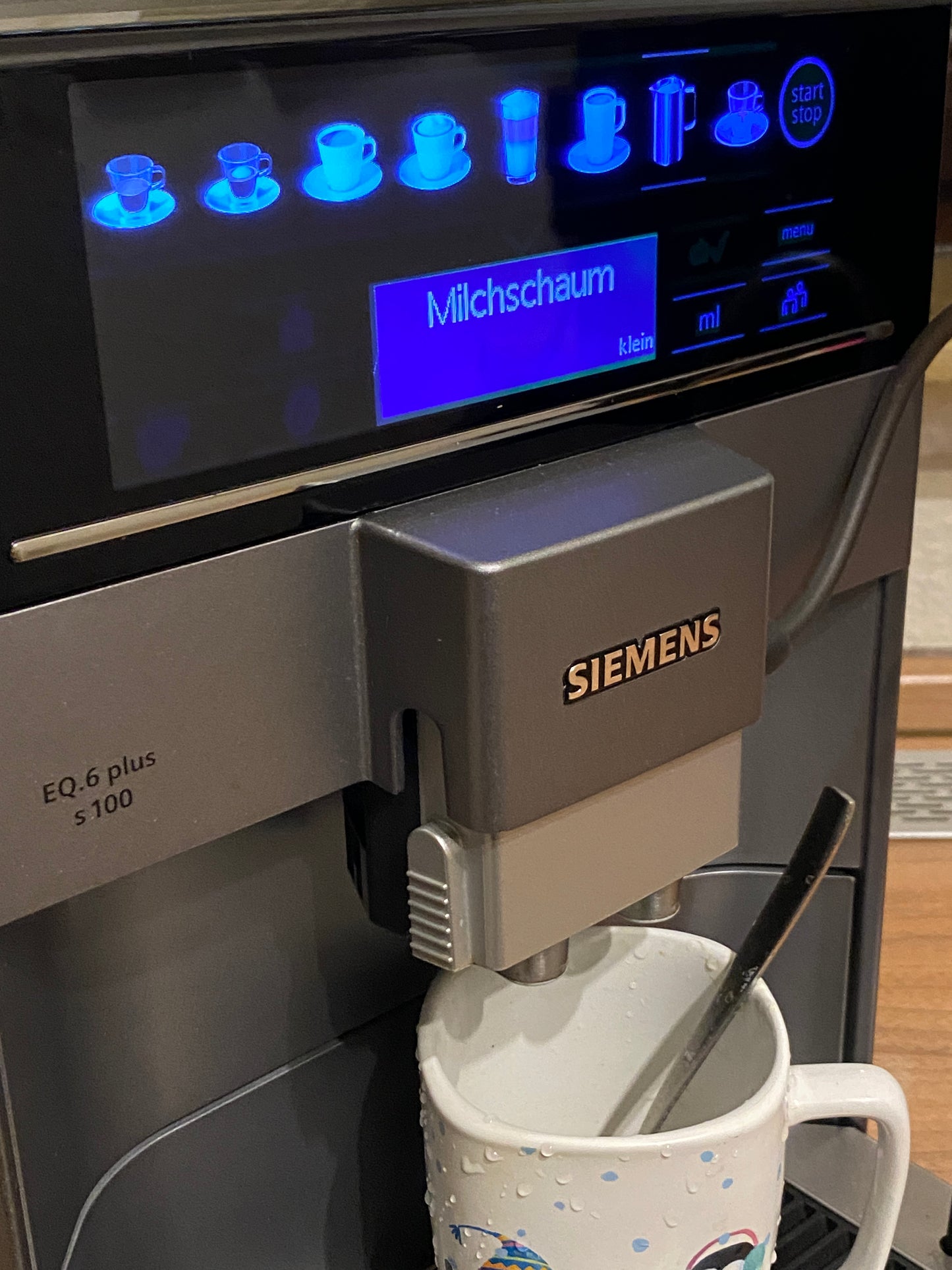 Siemens EQ.6 Plus s100 Frontblende Displayblende Komplett Silber