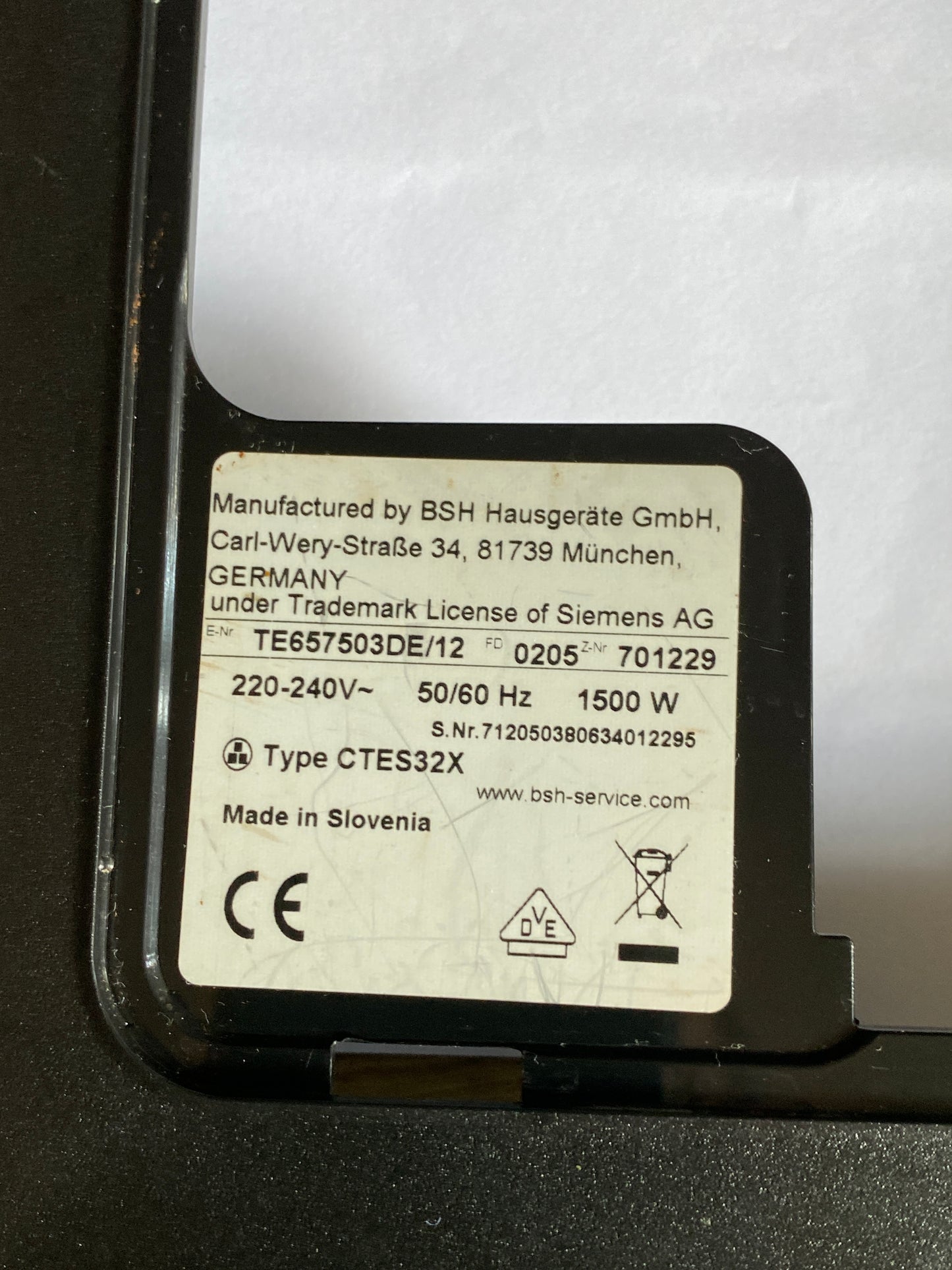 Siemens EQ.6 EQ.6 Plus Gehäuseteile Set