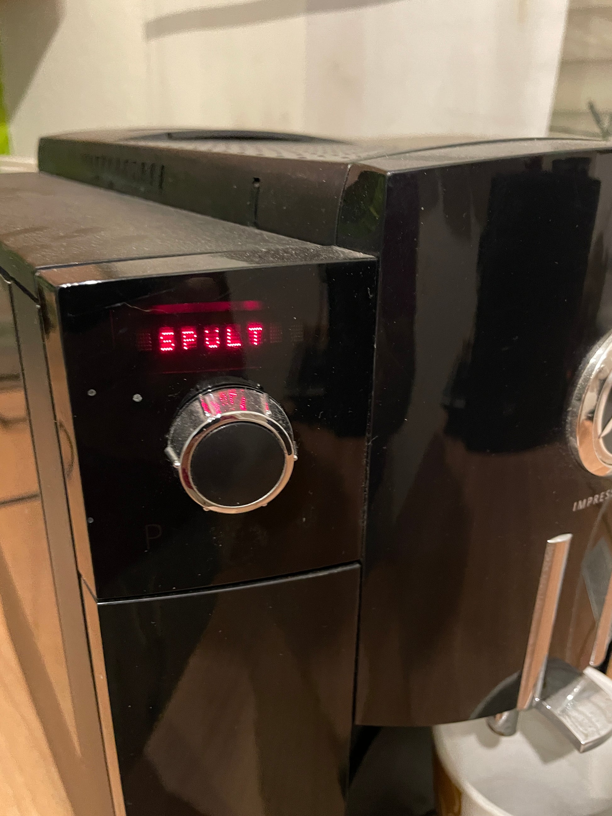 Jura C60 Front Vorderteil mit Kaffeeauslauf mit Display