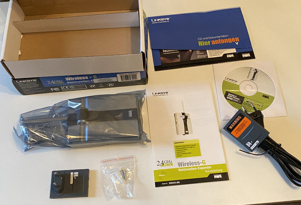 Linksys Cisco WRE54G-DE WLAN Verstärker Repeater Reichweiten Expander