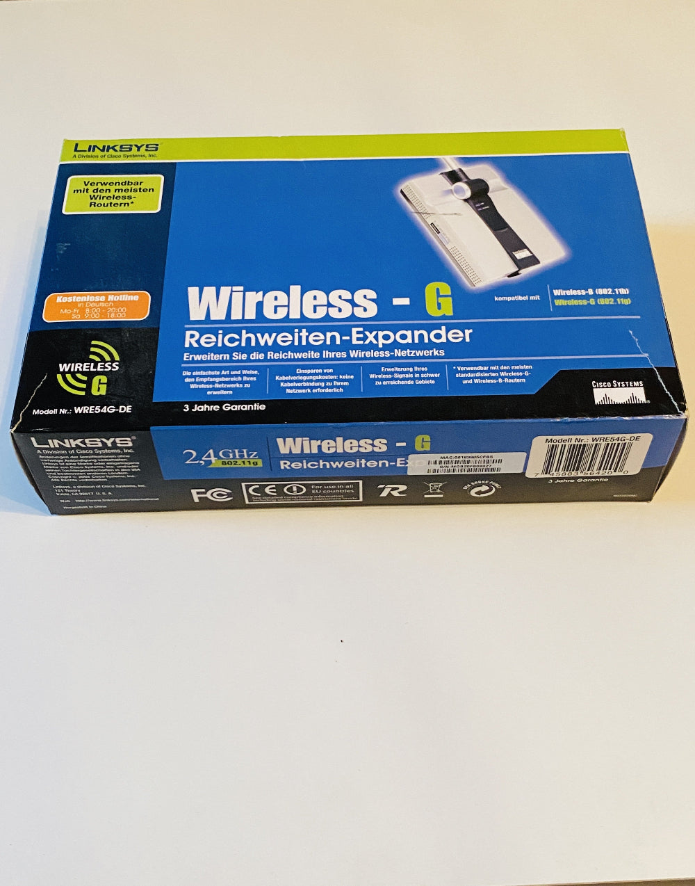 Linksys Cisco WRE54G-DE WLAN Verstärker Repeater Reichweiten Expander