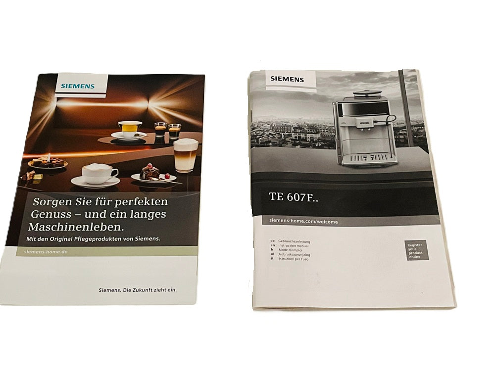 Siemens EQ.6 EQ6 Plus Extraklasse Bedienungsanleitung Buch