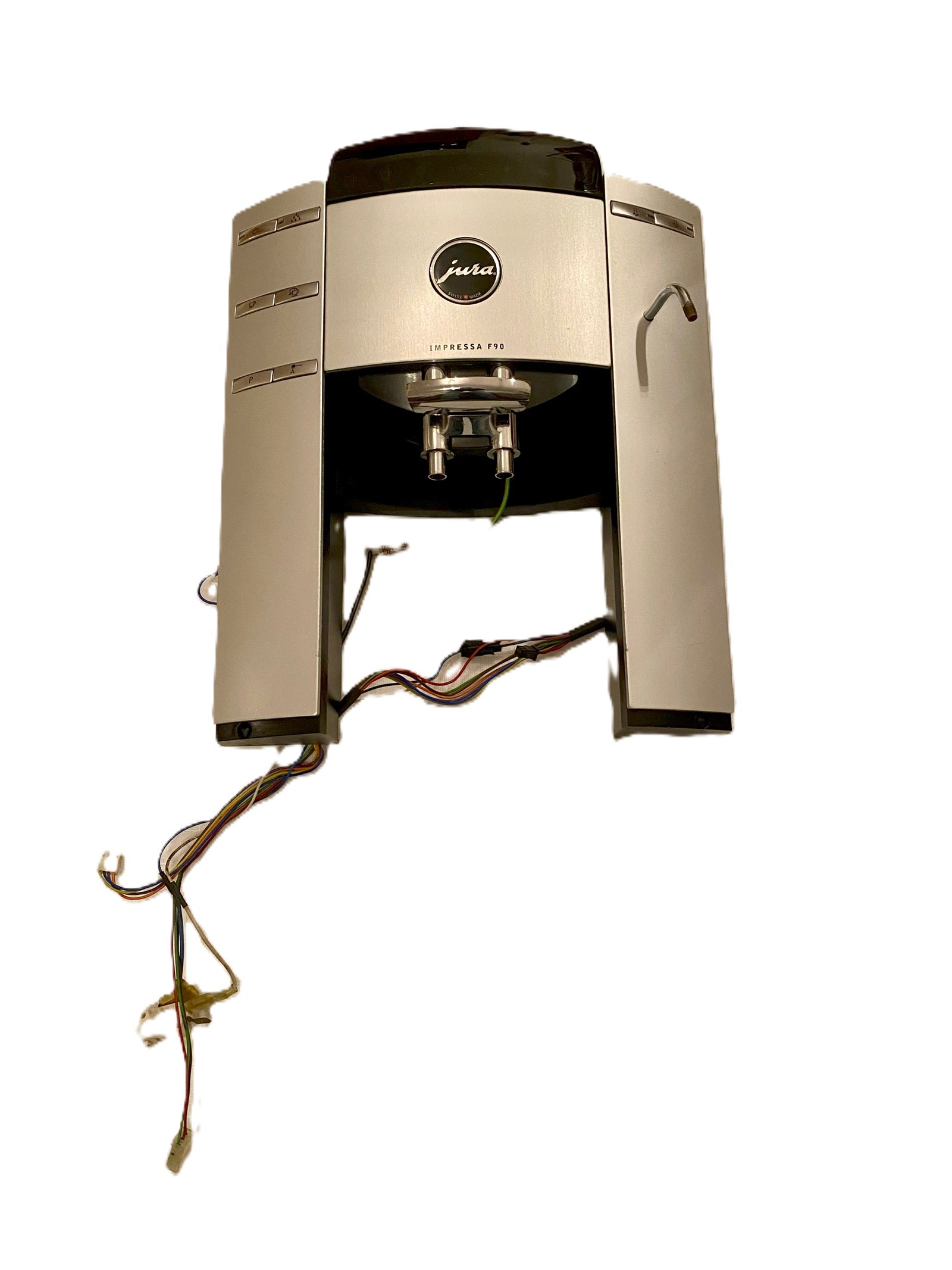 Jura F90 Vorderteil mit Display, Auslauf, Tasten, Stecker & Kabel – baufertig, Kaffeevollautomat - Car Kaffeeautomaten, Ersatzteile