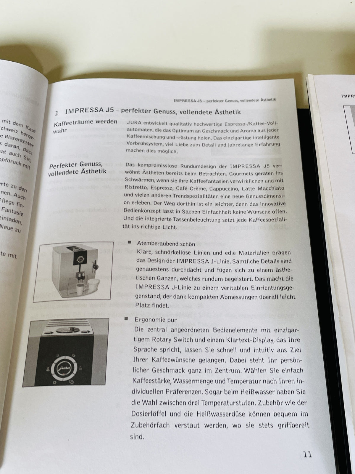 Bedienungsanleitung Buch für JURA J5 J7 J9 J90 Impressa