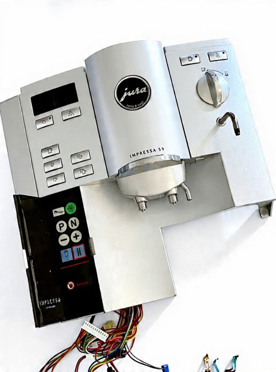 Jura S9 Frontblende Display Komplett mit Tasten Auslauf Kabel