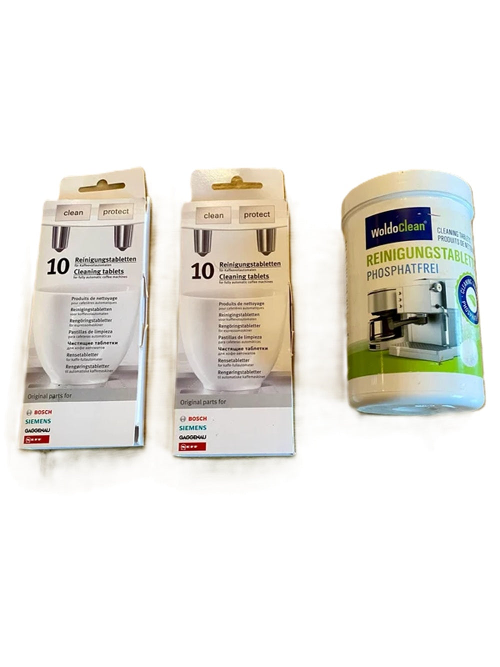 Siemens & WoldoClean Reinigungstabletten teilweise geöffnet  Refurbished