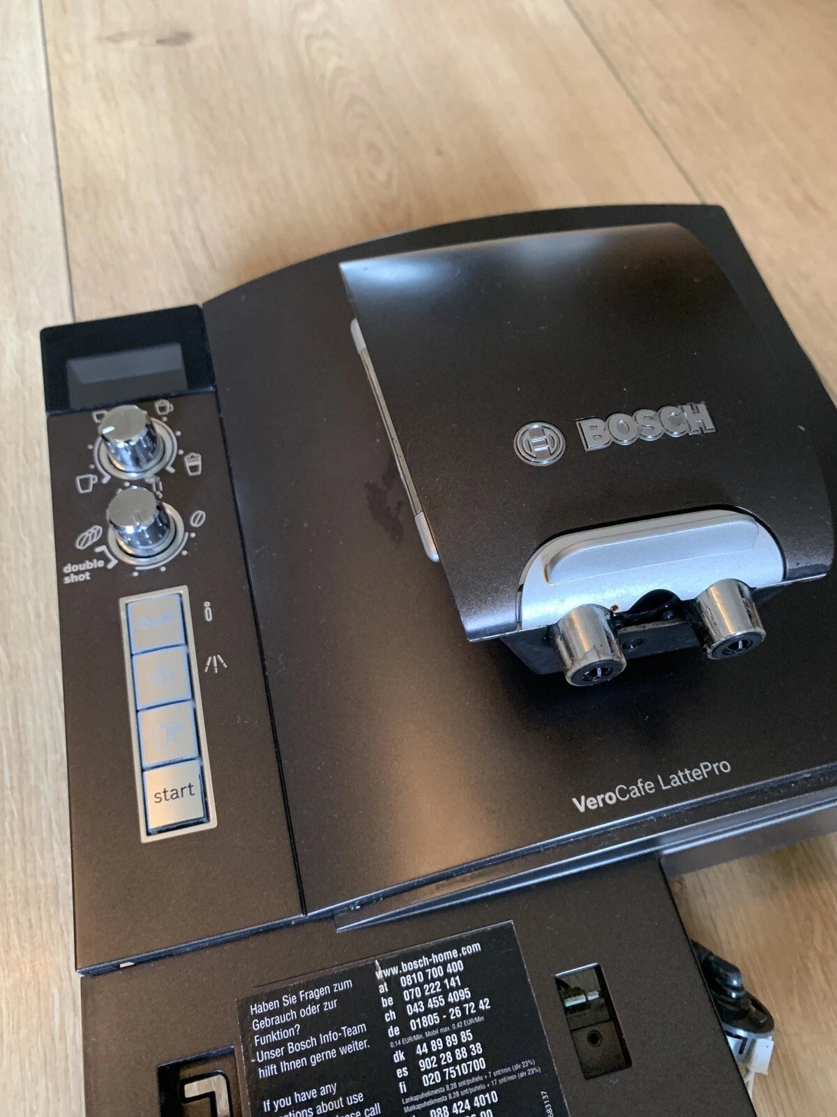 Bosch VeroCafe LattePro Bedienelement Display Vorderteil baufertig Kaffeevollautomat