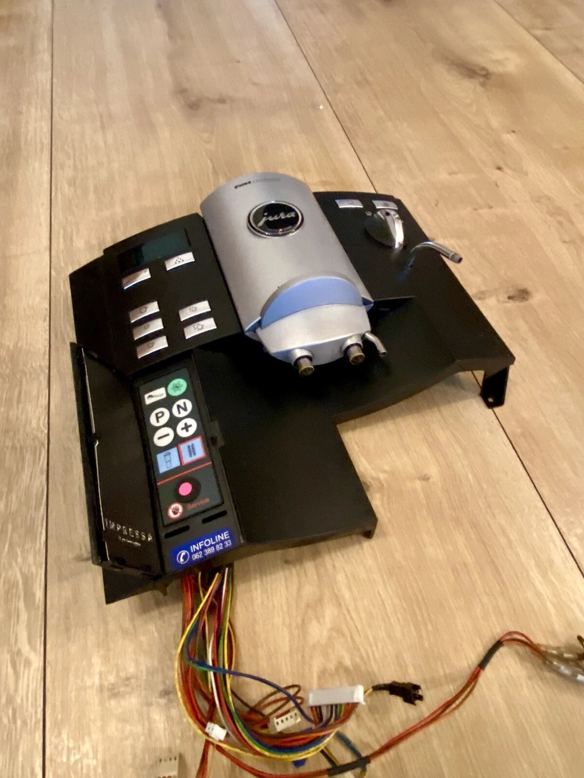 Jura 601 Display Bedinpanel Vorderteil mit Auslauf tasten Stecker Komplett Kaffeevollautomat