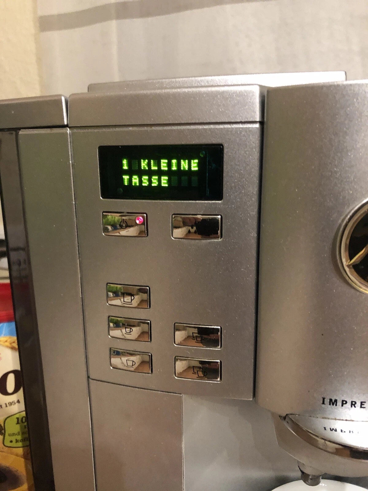 Jura S95 Display Bedinpanel Steuerpanel Elemente Vorderteil mit Tasten mit Auslauf Komplett