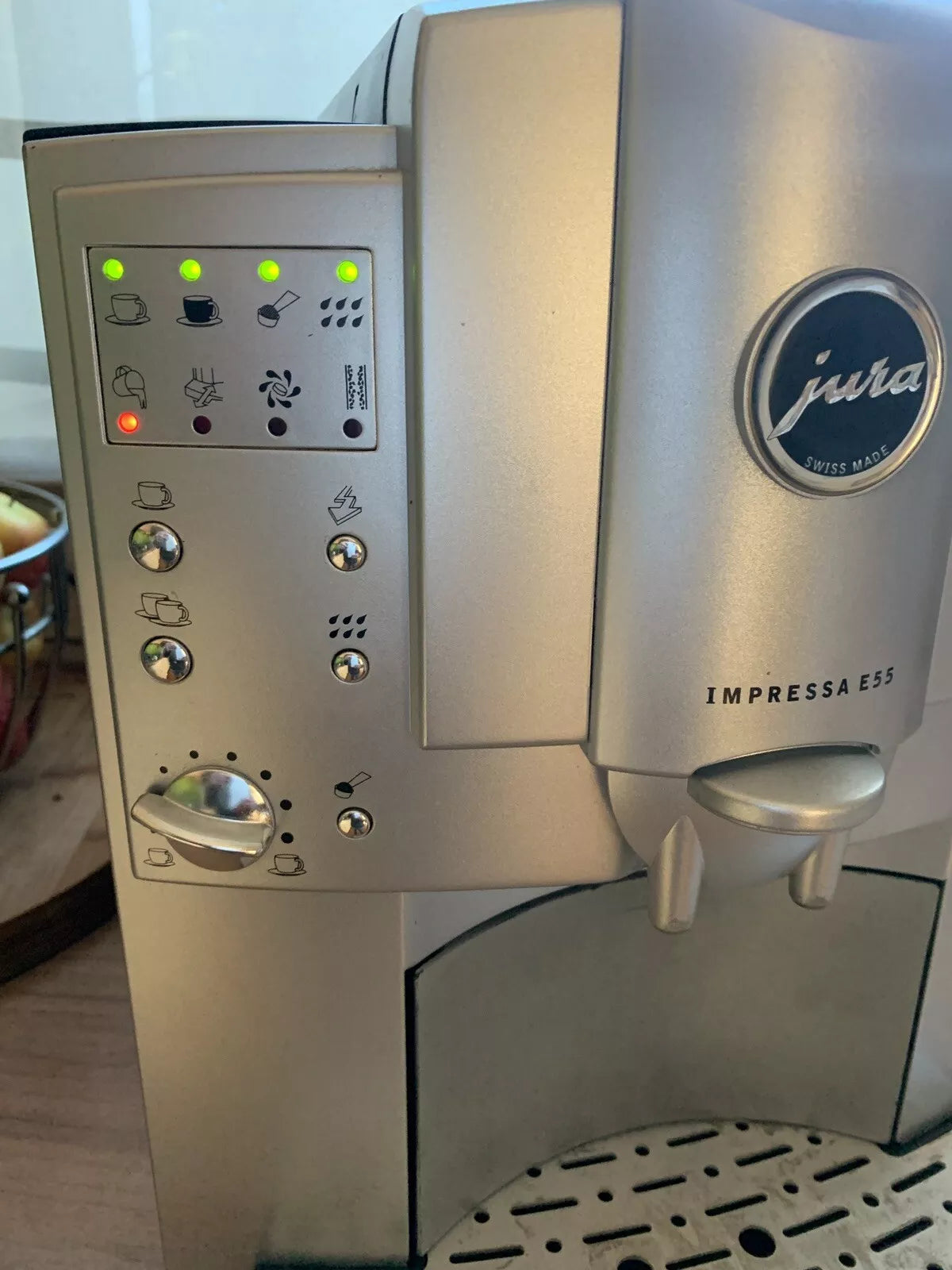 Jura E55 Display Modul Bedienteil Vorderteil mit Auslauf Tasten komplette Stecker